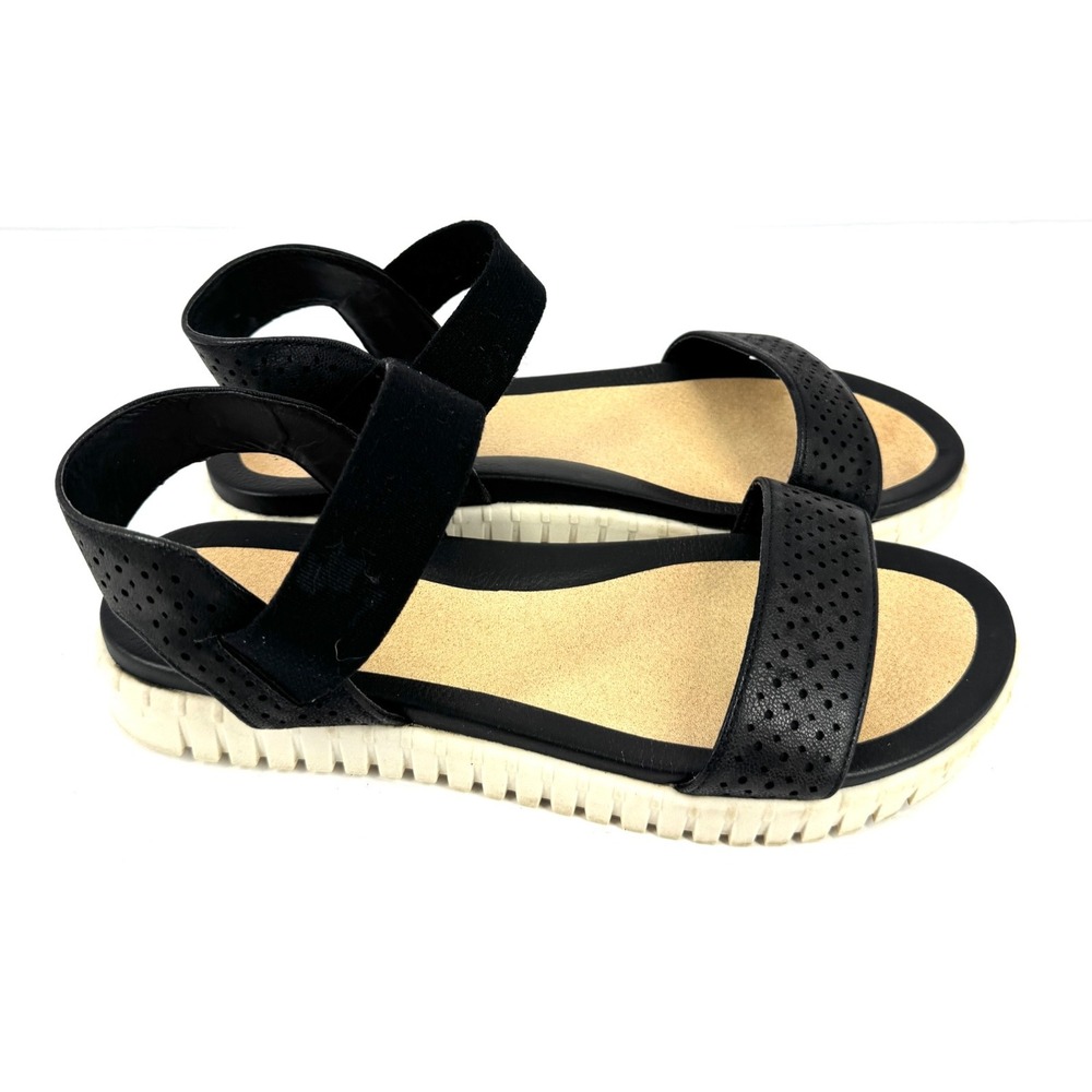 MIA Amore Open Toe Sandals Women's 10 Black Ankle‎ Strap Comfort